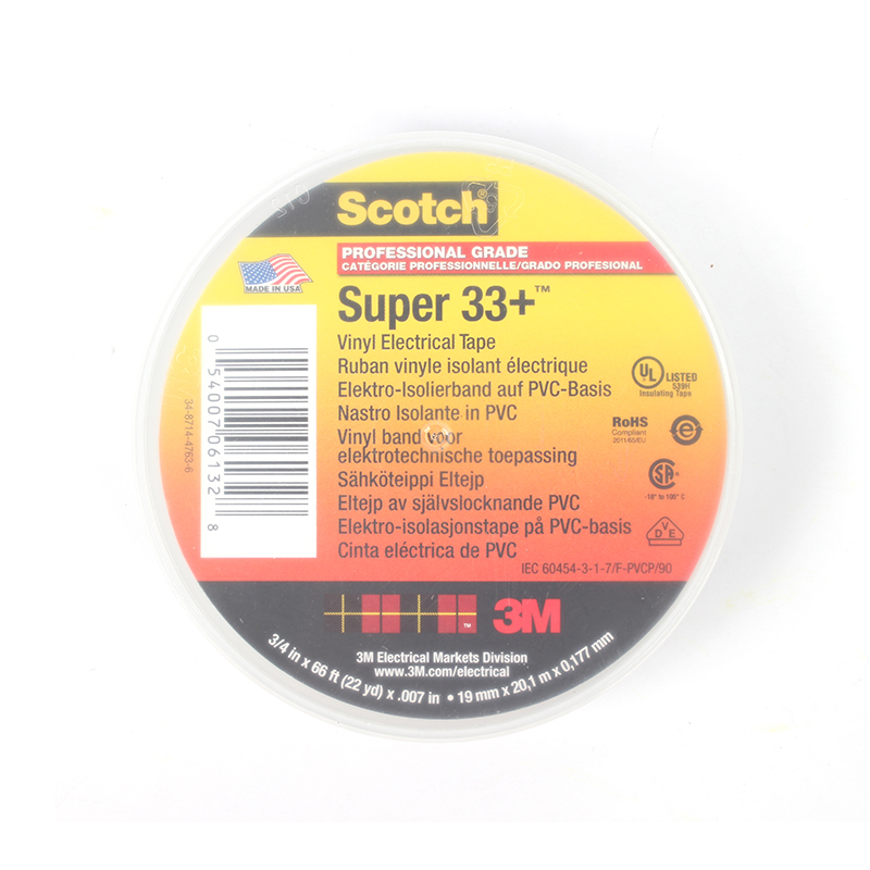 3M33+特優型黑色電氣絕緣膠帶圖片3