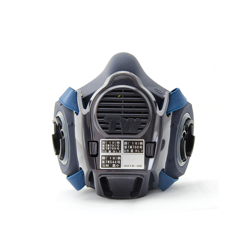 重松TW08S硅膠雙濾盒防毒面具本體(含傳聲器)圖片1