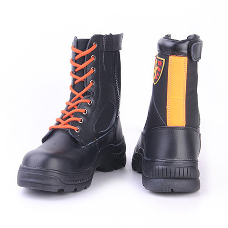 尊獅牛皮消防滅火安全靴圖片1