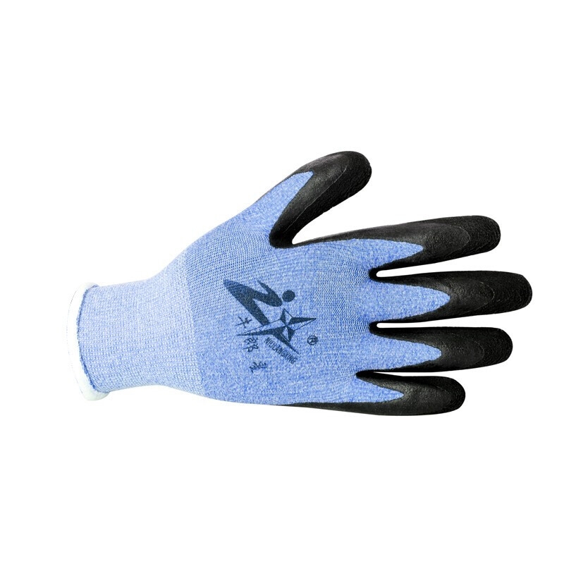 牛郎星彈力星藍黑發泡勞保手套圖片3 牛郎星彈力星藍黑發泡勞保手套圖片3