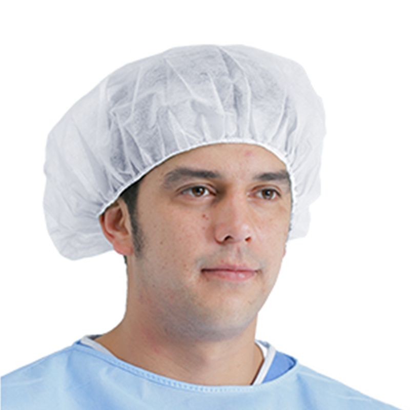 英科BC101001藍色一次性無紡布圓帽圖片1