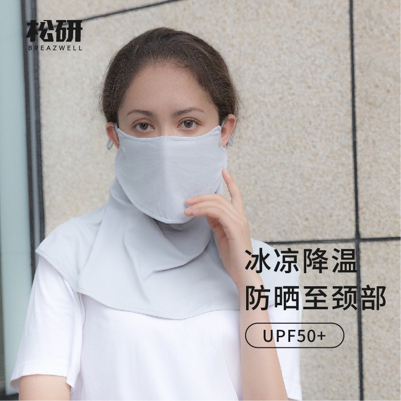 松研B32護頸冰絲防曬口罩圖片2