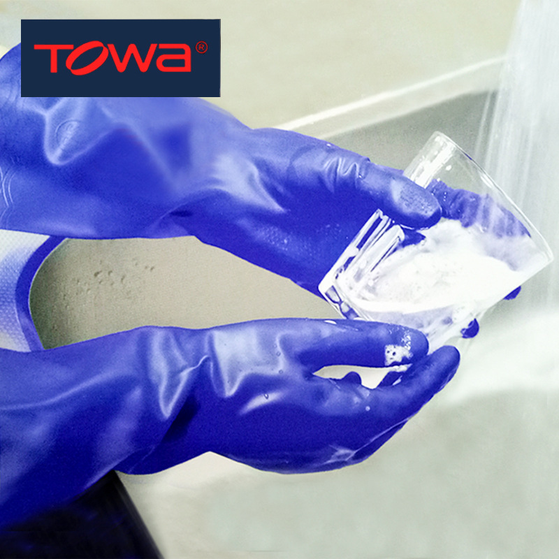 TOWA 774藍色耐油PVC手套圖片1