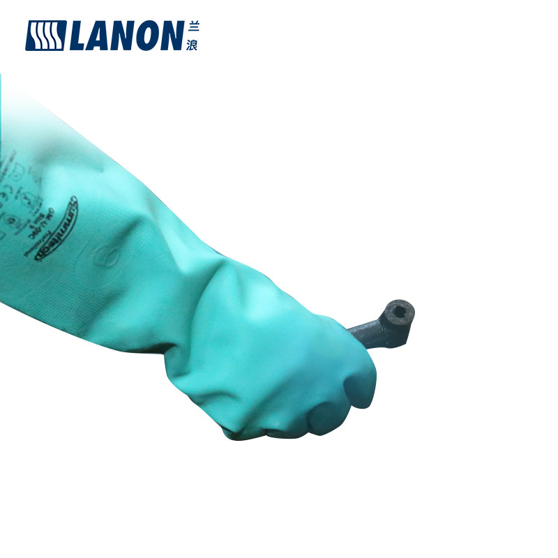 LANON蘭浪SR145加厚加長丁腈防化手套圖片4
