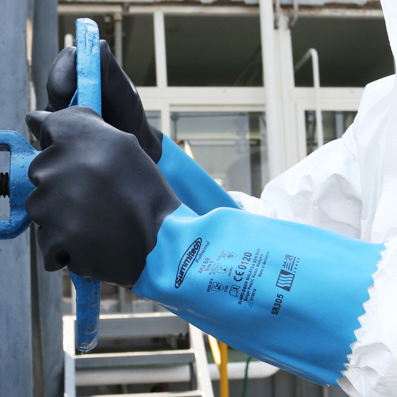 LANON蘭浪SR305氯丁橡膠防化手套圖片3