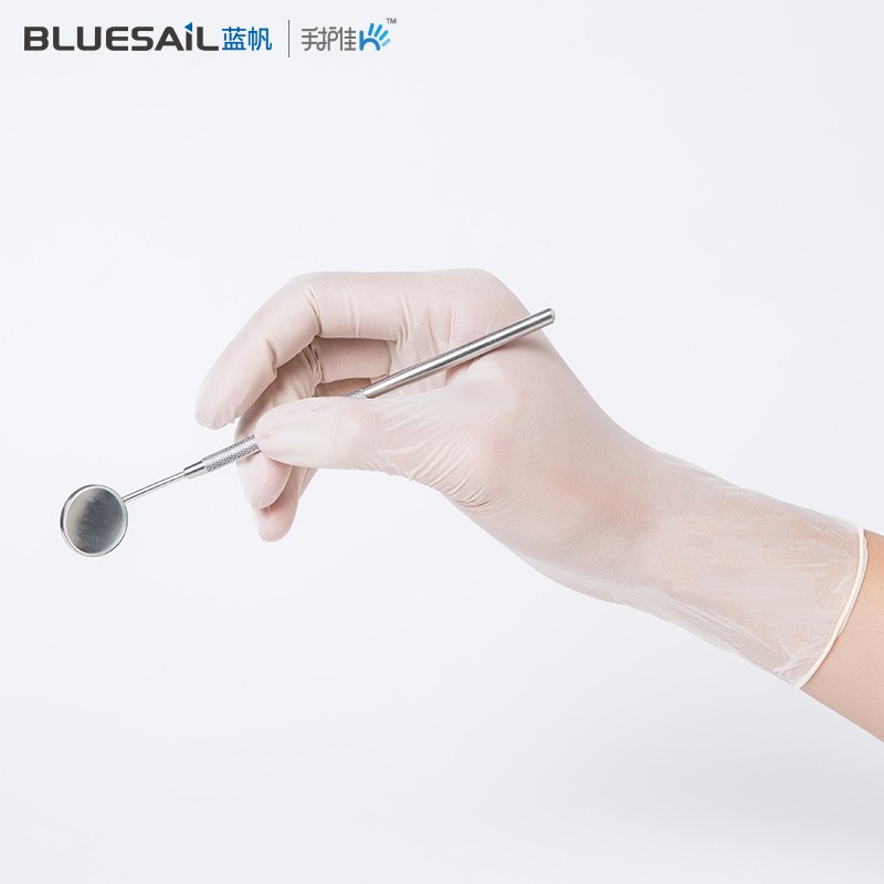 藍帆醫療L9315一次性橡膠滅菌無粉醫用手套圖片1