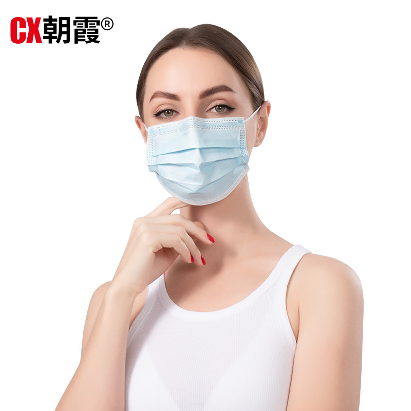 朝霞平面一次性口罩圖片1