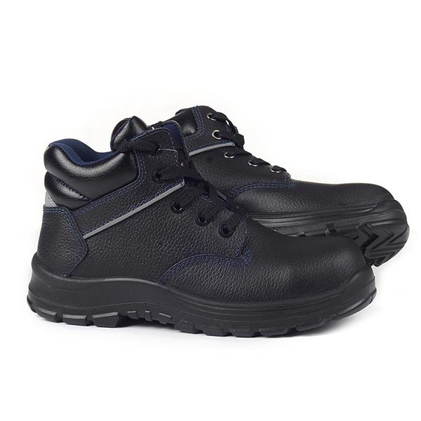 羿科60725110鋼頭防靜電黑色中幫安全鞋圖片1