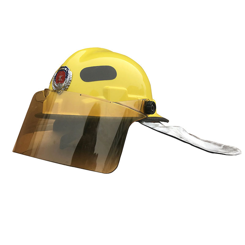 鴻寶FTK-B/A帶披肩黃色消防頭盔圖片1 鴻寶FTK-B/A帶披肩黃色消防頭盔圖片1