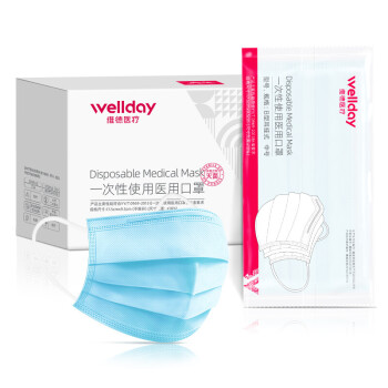 維德醫療藍色獨立無菌醫用口罩圖片1