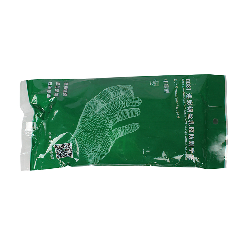 海太爾0081迷彩鋼絲乳膠涂掌防割手套圖片4