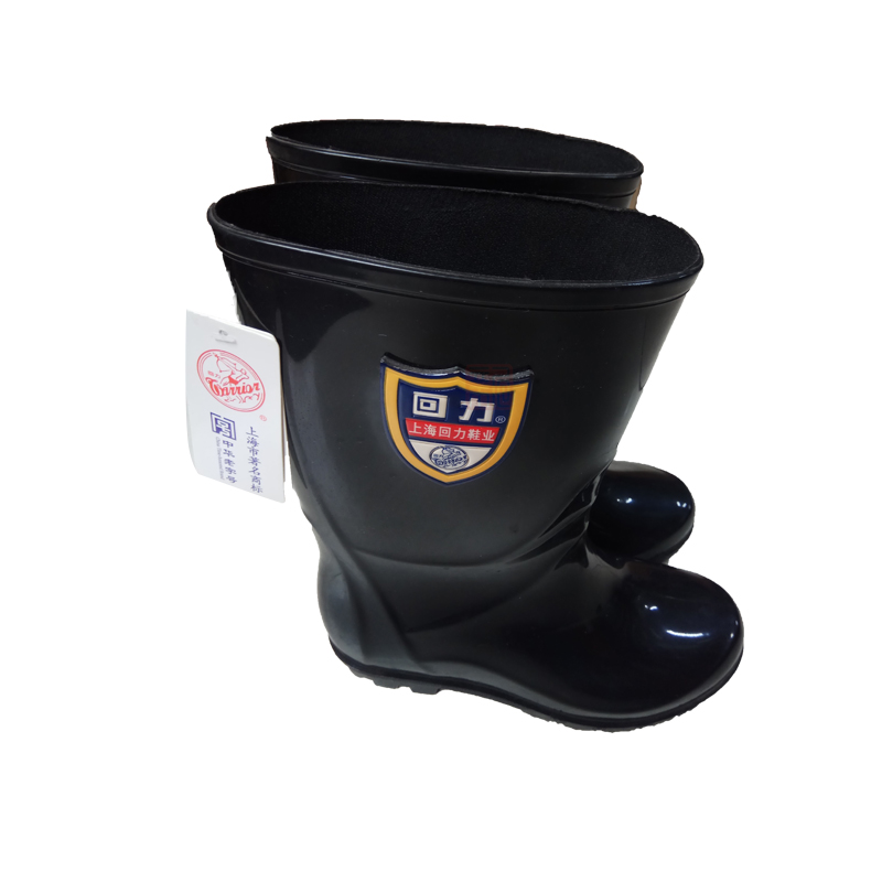 回力863黑色女款耐油PVC中筒雨靴圖片1 回力863黑色女款耐油PVC中筒雨靴圖片1