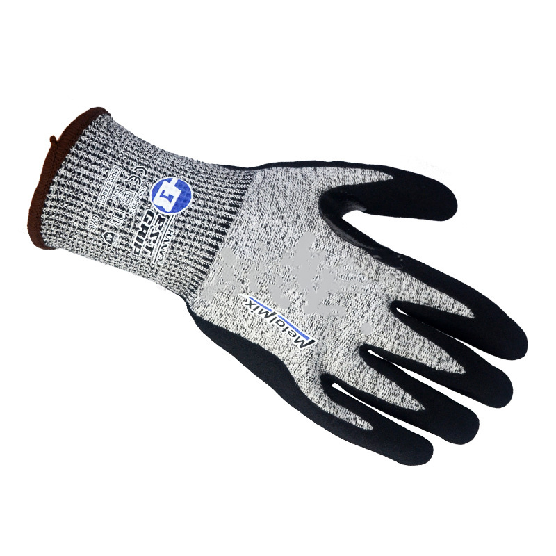 恒輝NXC3248Q掌浸磨砂丁腈5級防割手套圖片2