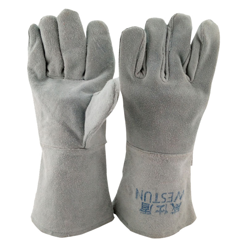 威仕盾G-1649L牛二層皮雙層電焊手套圖片3