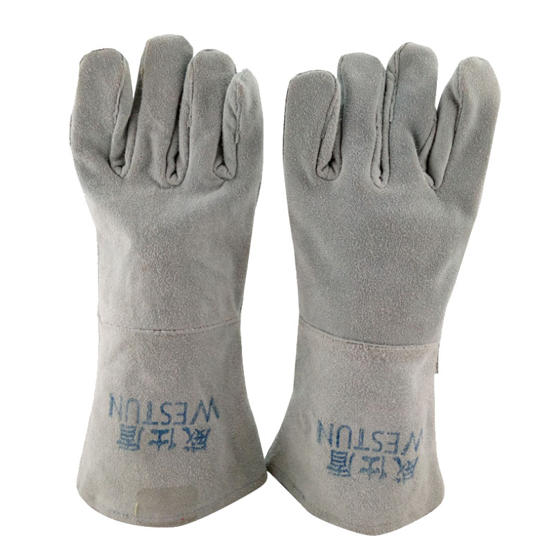 威仕盾G-1649L牛二層皮雙層電焊手套圖片1