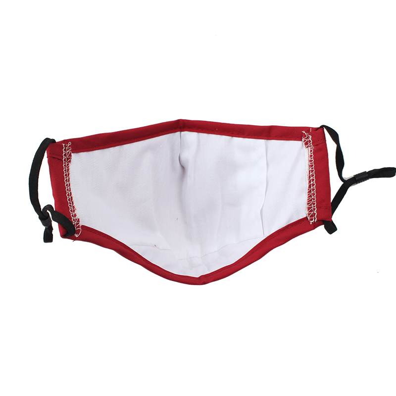 藍(lán)星棗紅耳戴式成人棉布口罩圖片3