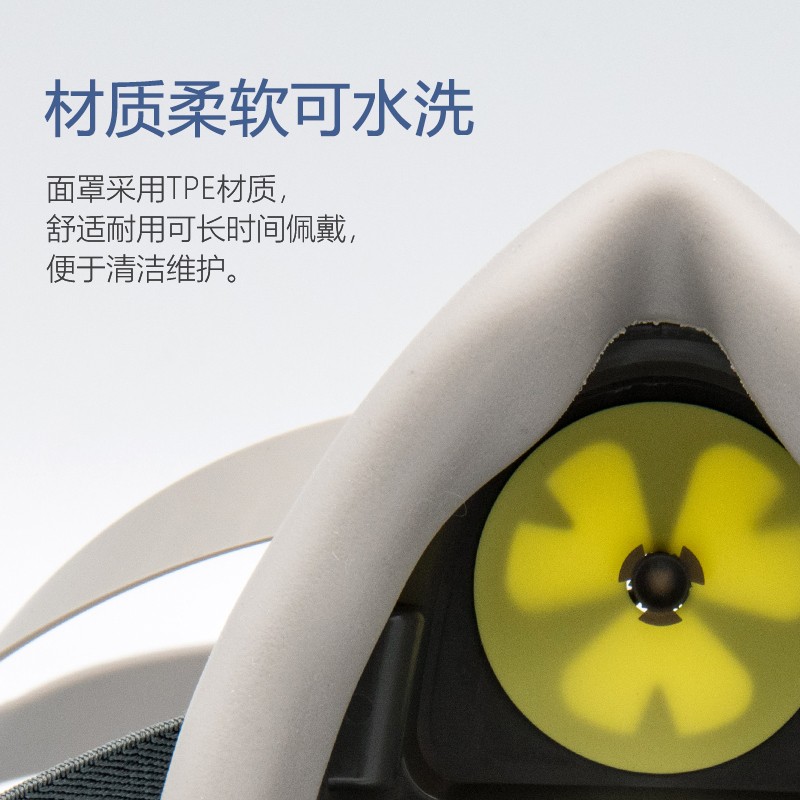 呼享4200單濾盒硅膠半面罩防毒面具圖片2