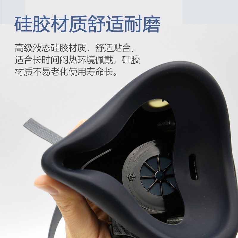 呼享8600雙濾盒硅膠半面罩防毒面具圖片1 呼享8600雙濾盒硅膠半面罩防毒面具圖片1