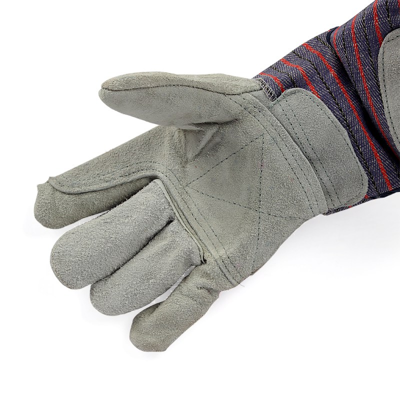 友盟AP-1526耐磨牛二層芯皮勞保手套圖片1