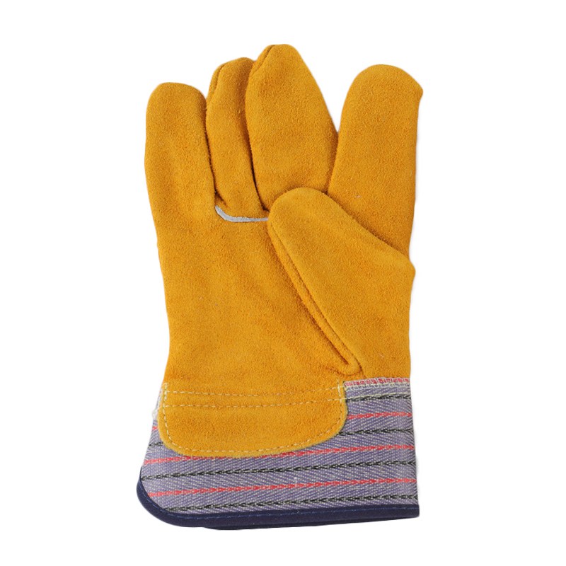 友盟AP-1516耐磨防刺穿牛二層皮勞保手套圖片3