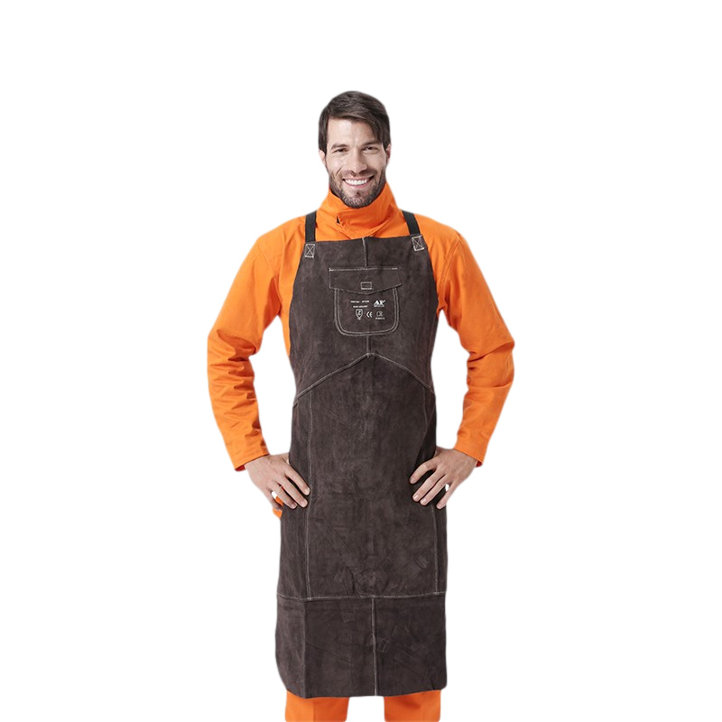 友盟AP-6100炭啡色全皮護胸焊工服圖片2 友盟AP-6100炭啡色全皮護胸焊工服圖片2