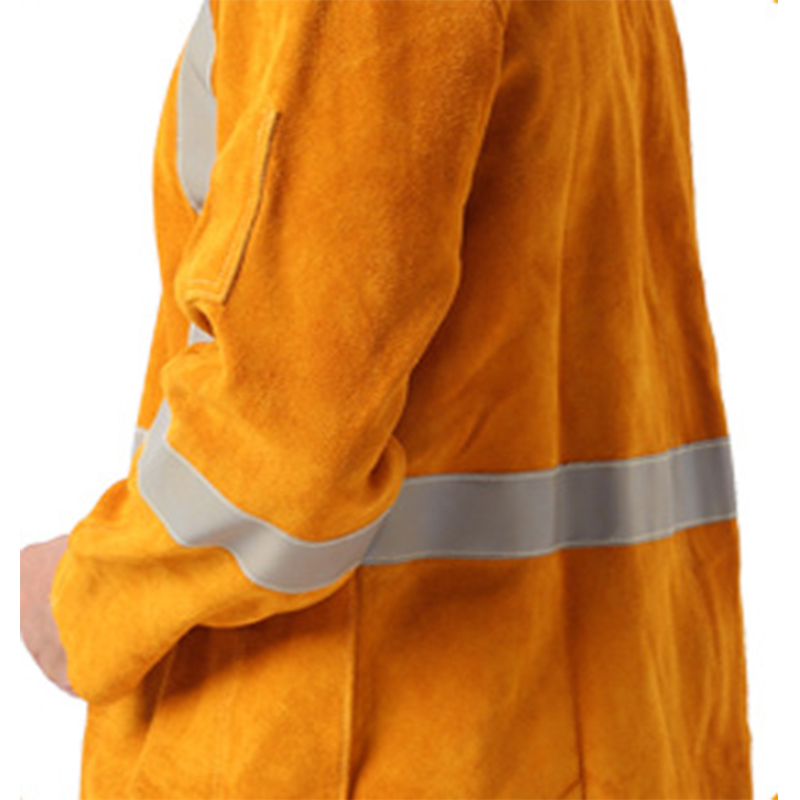 友盟AP-2160金黃色側開胸全皮焊工服圖片4 友盟AP-2160金黃色側開胸全皮焊工服圖片4