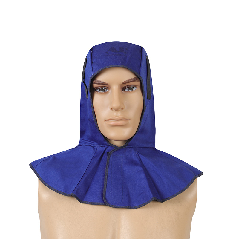 友盟AP-6680藍色阻燃布全護式焊帽圖片3