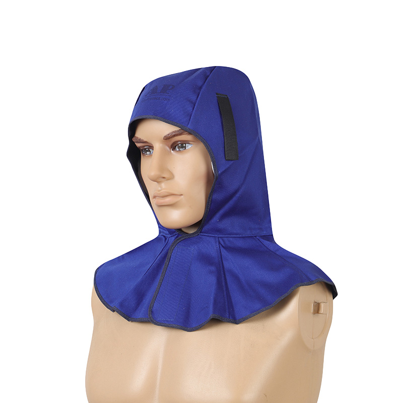 友盟AP-6680藍色阻燃布全護式焊帽圖片4