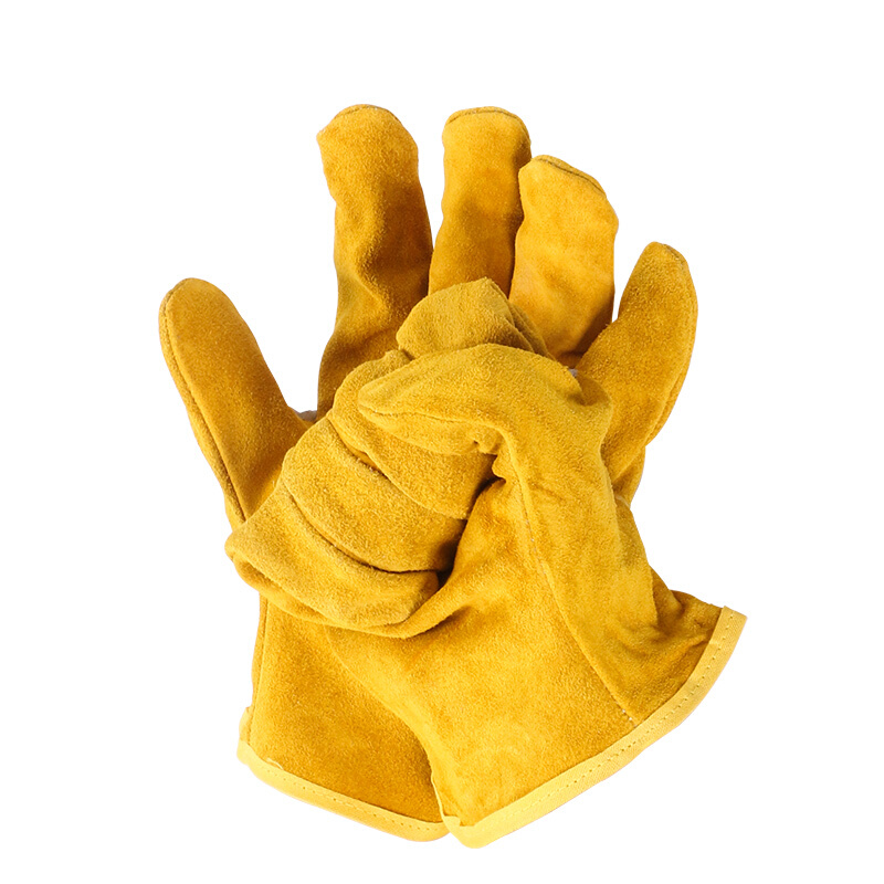 友盟AP-1303耐磨抗油牛二層皮勞保手套圖片2