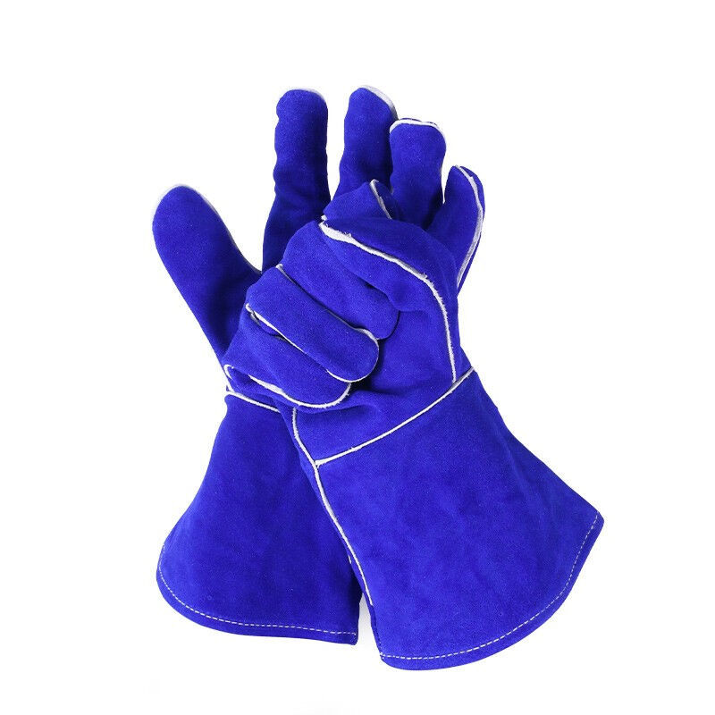 友盟AP-0160藍(lán)色牛二層皮電焊手套圖片1