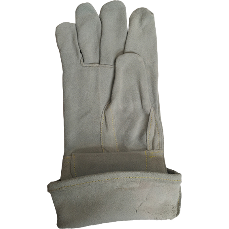 友盟AP-1205耐磨隔熱牛二層皮電焊手套圖片4