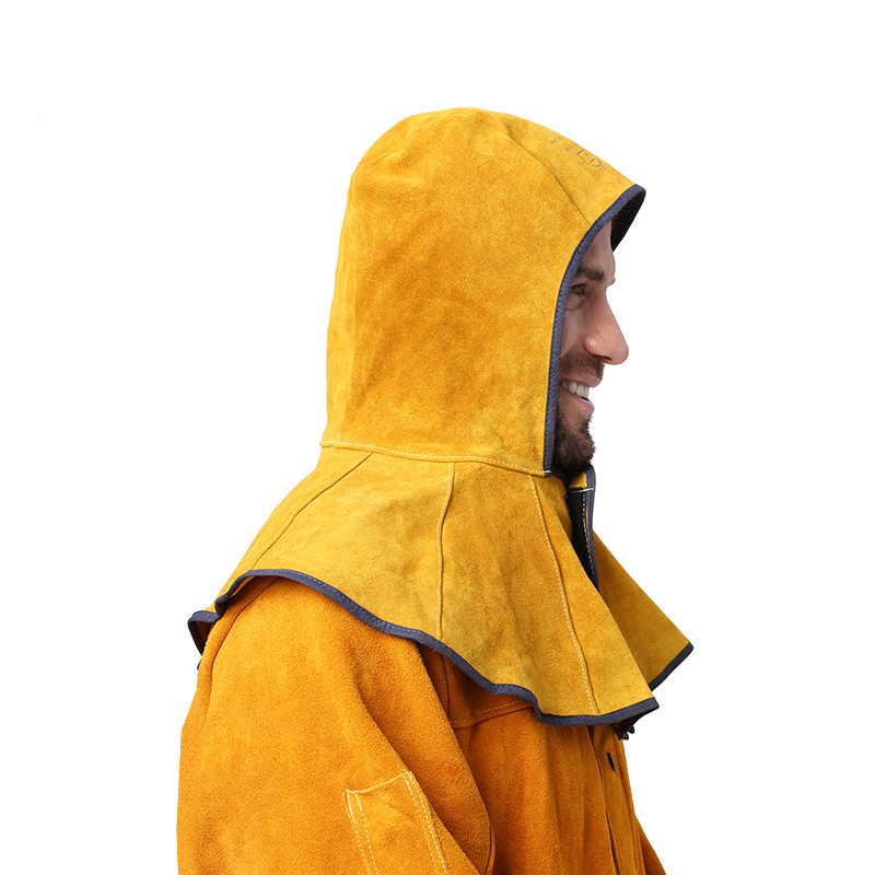 友盟AP-3000Y金黃色皮全護(hù)式焊帽圖片3