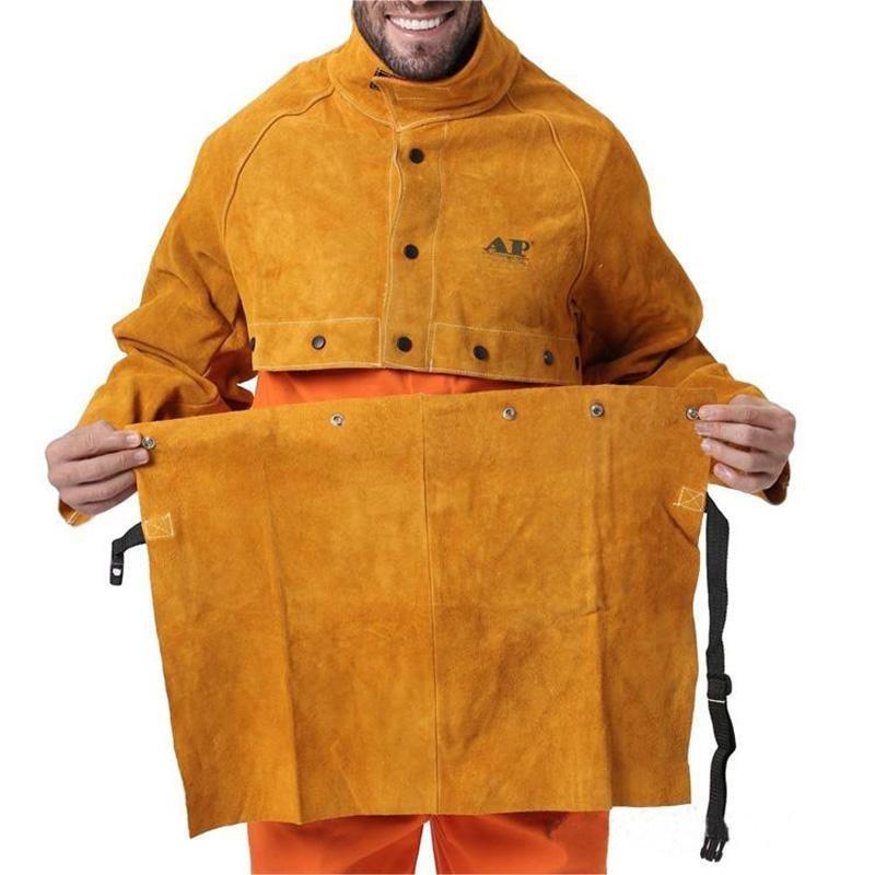 友盟AP-2188/2189金黃色開背式焊工服及圍身圖片1 友盟AP-2188/2189金黃色開背式焊工服及圍身圖片1