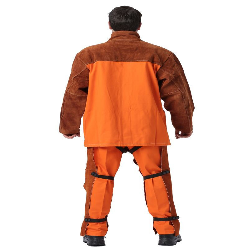 友盟AP-3080咖啡色牛二層皮阻燃焊工服圖片2 友盟AP-3080咖啡色牛二層皮阻燃焊工服圖片2