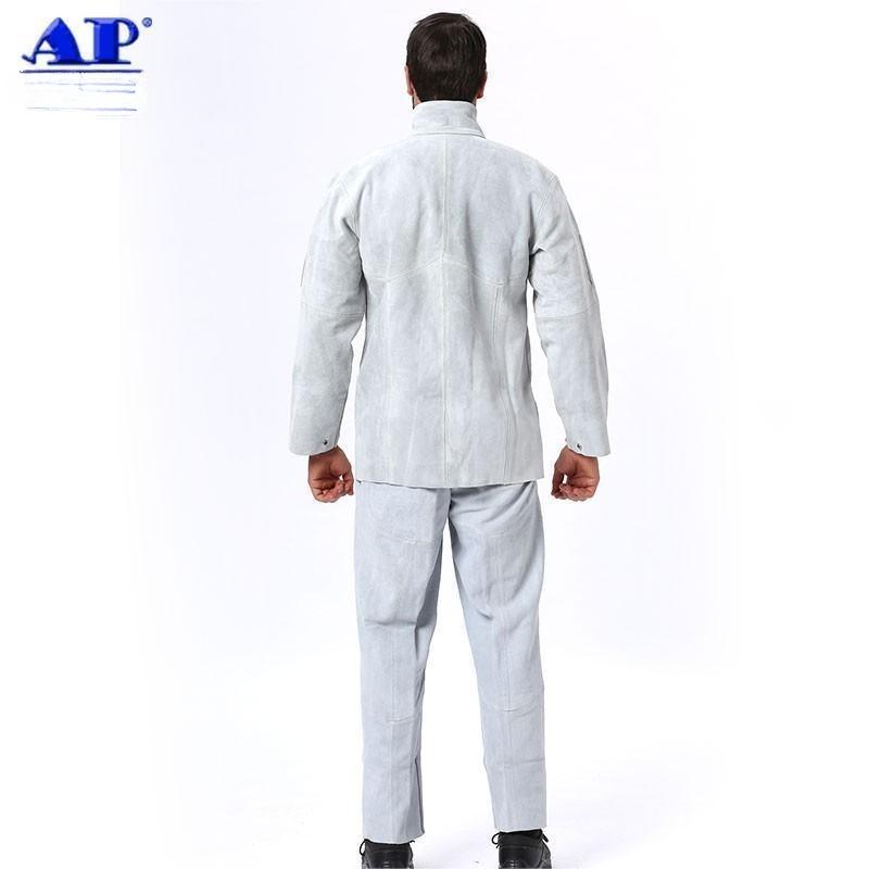 友盟AP-3230牛二層皮全皮焊工服褲子圖片1