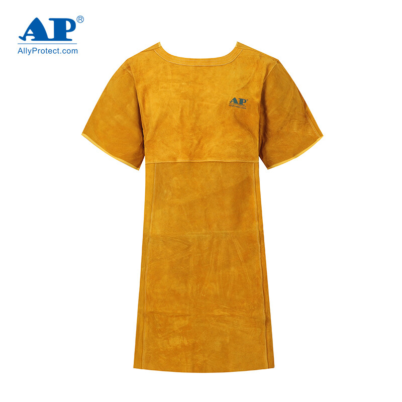 友盟AP-6102金黃色芯皮短袖圍裙圖片1