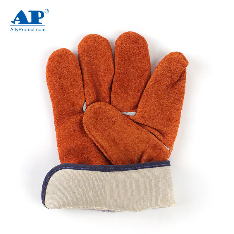 友盟AP-2206咖啡色牛二層皮勞保手套圖片5