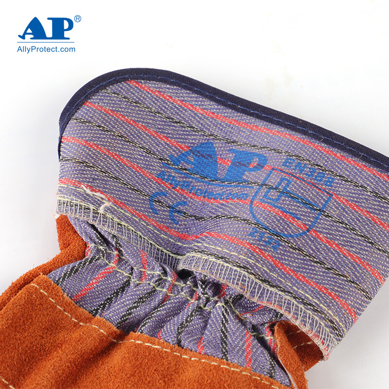 友盟AP-2206咖啡色牛二層皮勞保手套圖片4