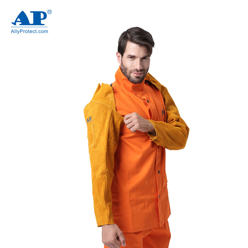 友盟AP-9107金黃色耐磨抗火牛二層芯皮套袖圖片2 友盟AP-9107金黃色耐磨抗火牛二層芯皮套袖圖片2