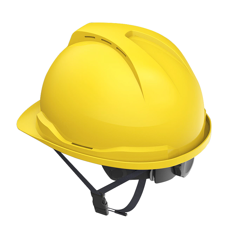 Honeywell霍尼韋爾Y99RAP102S Y99S系列ABS帶通風(fēng)孔四點(diǎn)快插下頦帶黃色安全帽圖片1