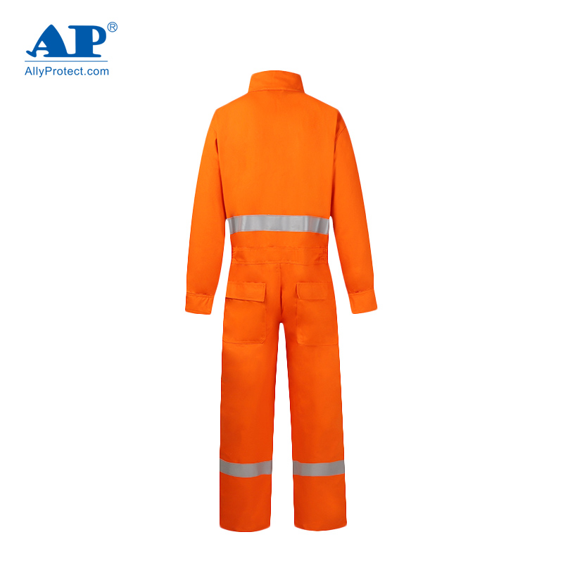 友盟AP-8301橙紅色連體防火阻燃工作服圖片2