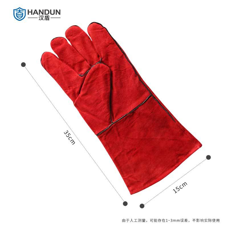 漢盾HD-DR2023加強牛皮耐磨耐高溫電焊手套圖片3
