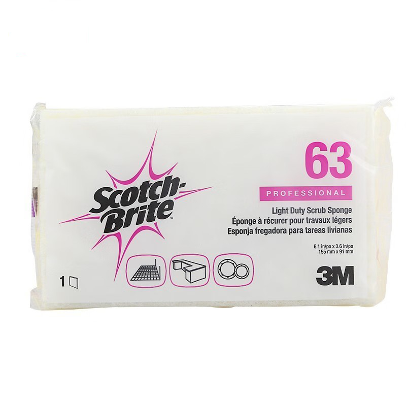 3M Scotch-Brite 63木漿海綿百潔布圖片2 3M Scotch-Brite 63木漿海綿百潔布圖片2