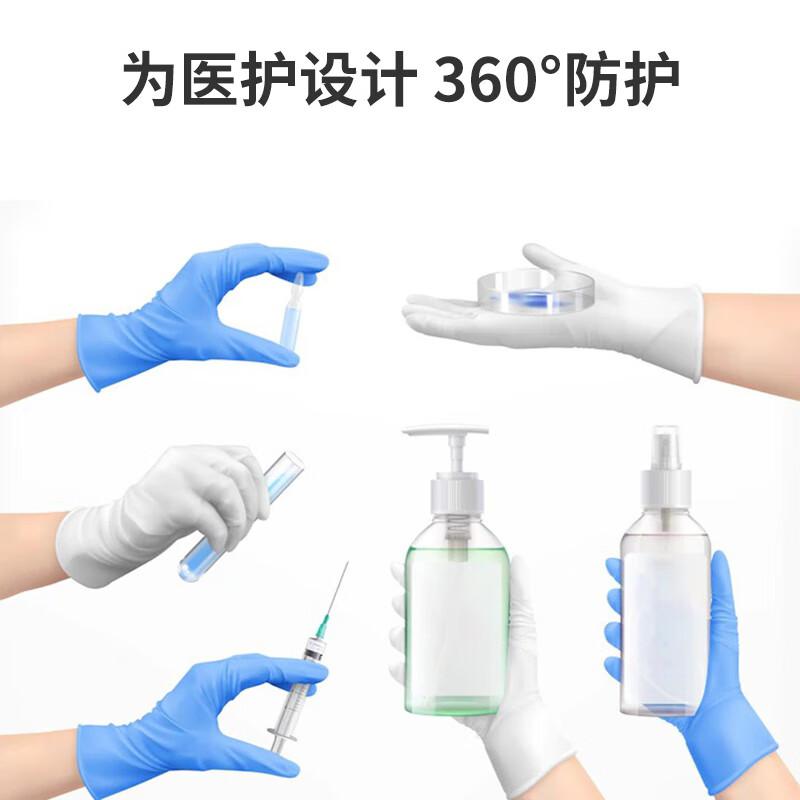 醫(yī)博康Classic NBR WT35白色一次性丁腈檢查手套圖片2 醫(yī)博康Classic NBR WT35白色一次性丁腈檢查手套圖片2