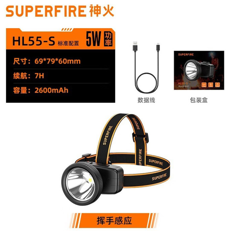 神火HL55-S智能感應(yīng)揮手即亮長續(xù)航戶外多用頭燈圖片1 神火HL55-S智能感應(yīng)揮手即亮長續(xù)航戶外多用頭燈圖片1