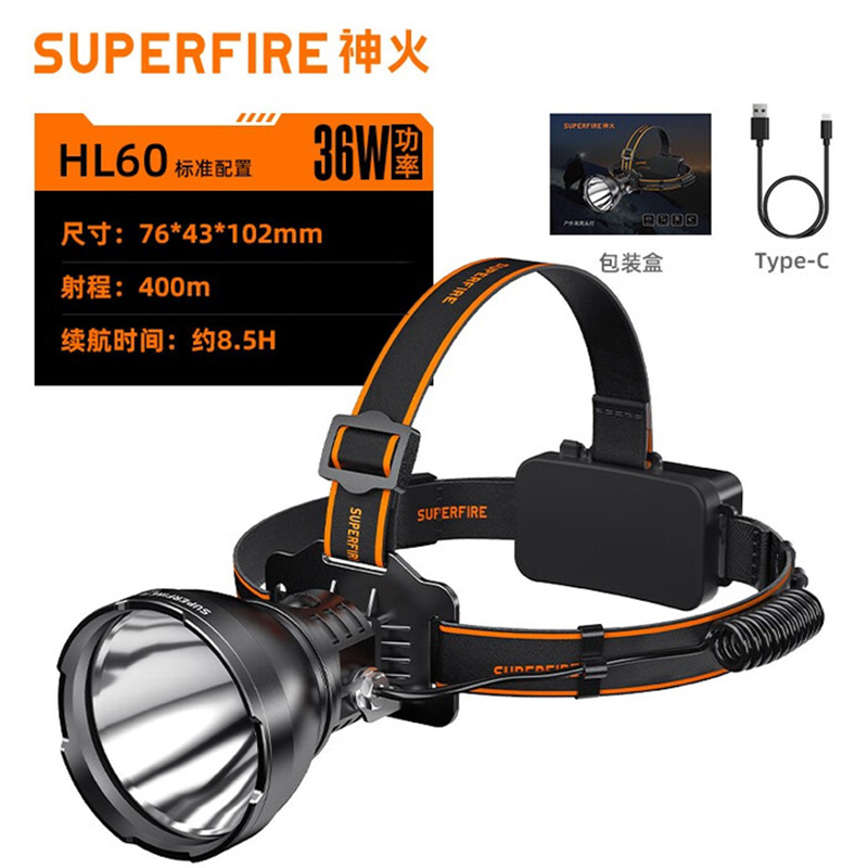 神火HL60長續航高亮遠射頭燈圖片1 神火HL60長續航高亮遠射頭燈圖片1