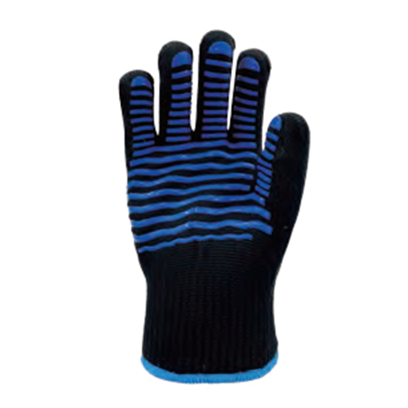 思衛(wèi)爾6100黑色10針芳綸雙面藍(lán)硅膠條紋防燙耐高溫手套圖片1 思衛(wèi)爾6100黑色10針芳綸雙面藍(lán)硅膠條紋防燙耐高溫手套圖片1