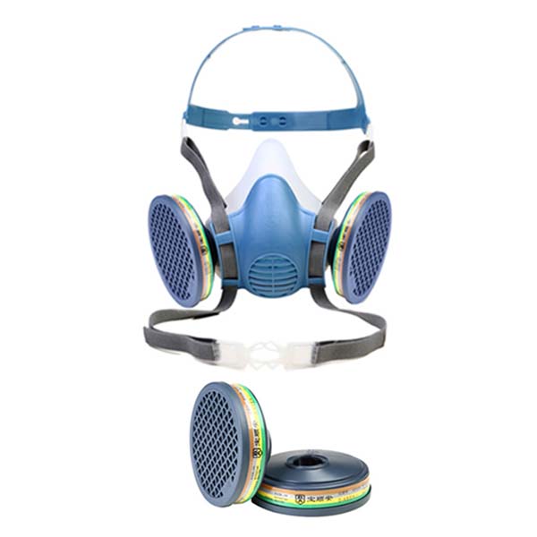 寶順安3603/3604+2201硅膠雙濾盒過濾式防塵毒面具