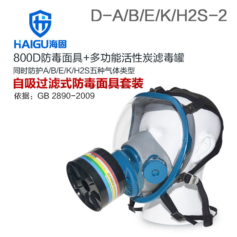 海固HG-800D D-A/B/E/K/H2S-2綜合防毒氣活性炭防毒面具