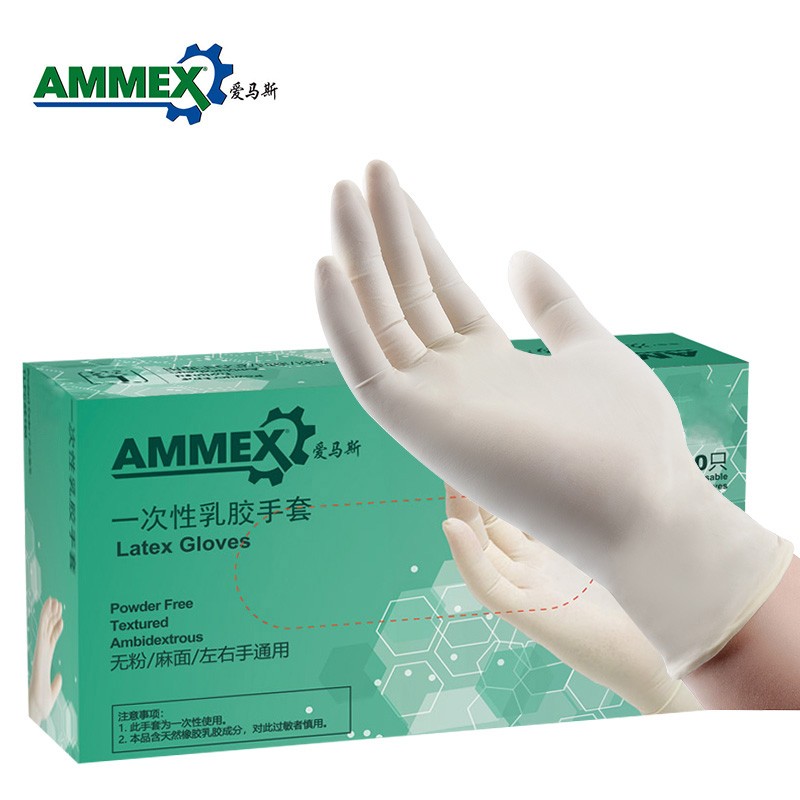 愛馬斯TLFC40100加厚一次性乳膠手套